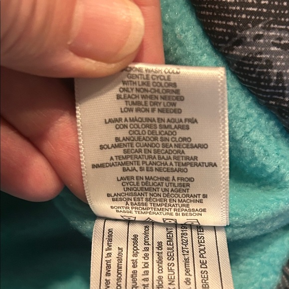 Pink Platinum Teal/Black Puffer Jacket with Heart design Size 12 Months - Picture 5 of 6